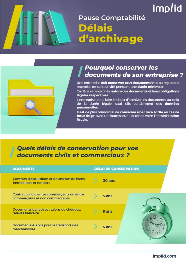 Quelle est la durée de conservation des documents pour une entreprise ? -  Cabinet SoLutio