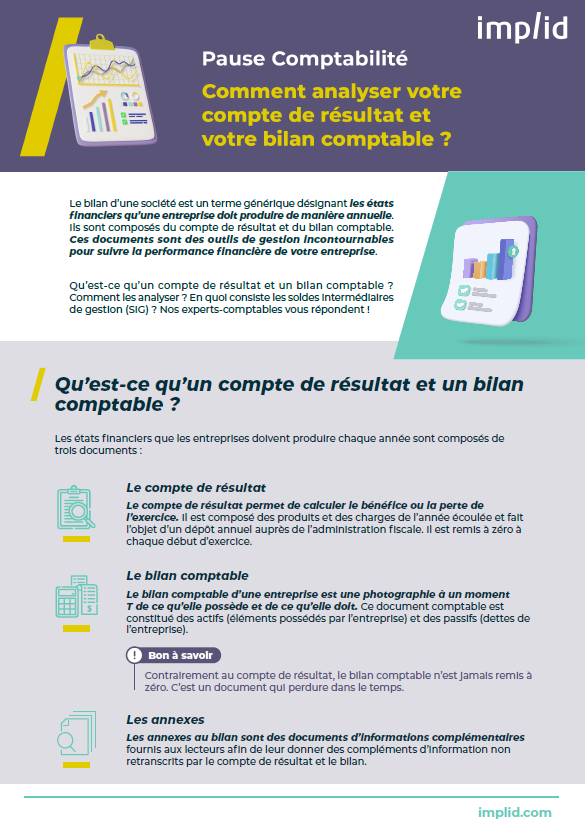 Analyse compte de résultat et bilan comptable