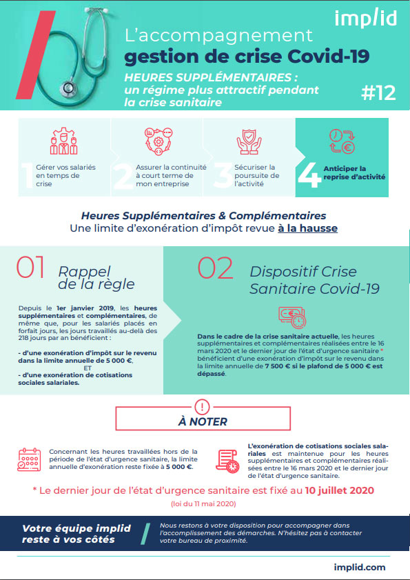 Gestions heures supplémentaires Crise covid-19