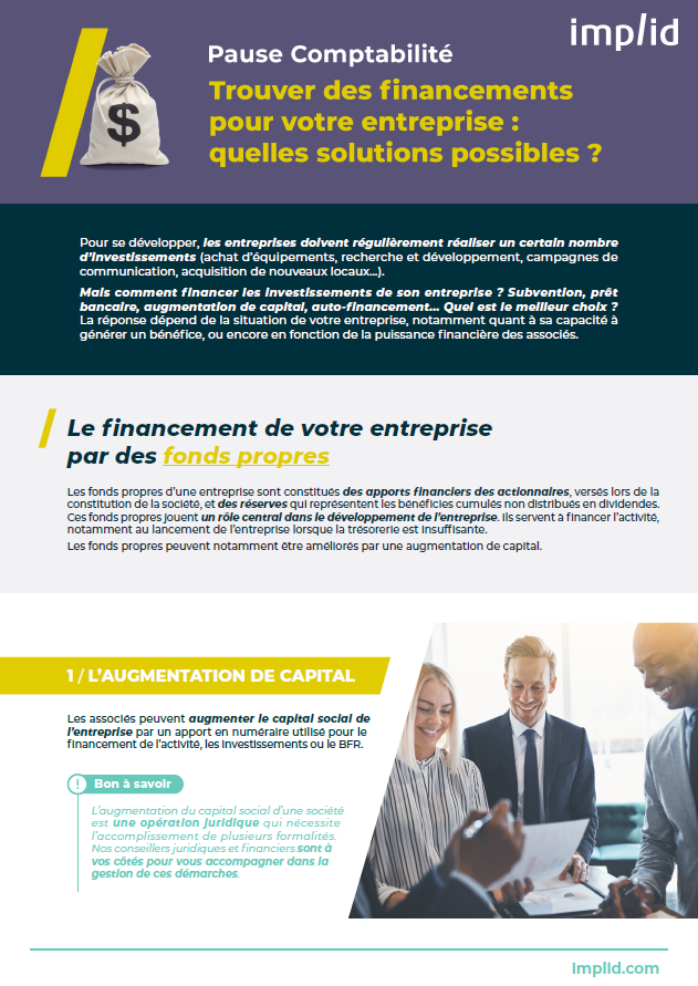 Financement investissements entreprise