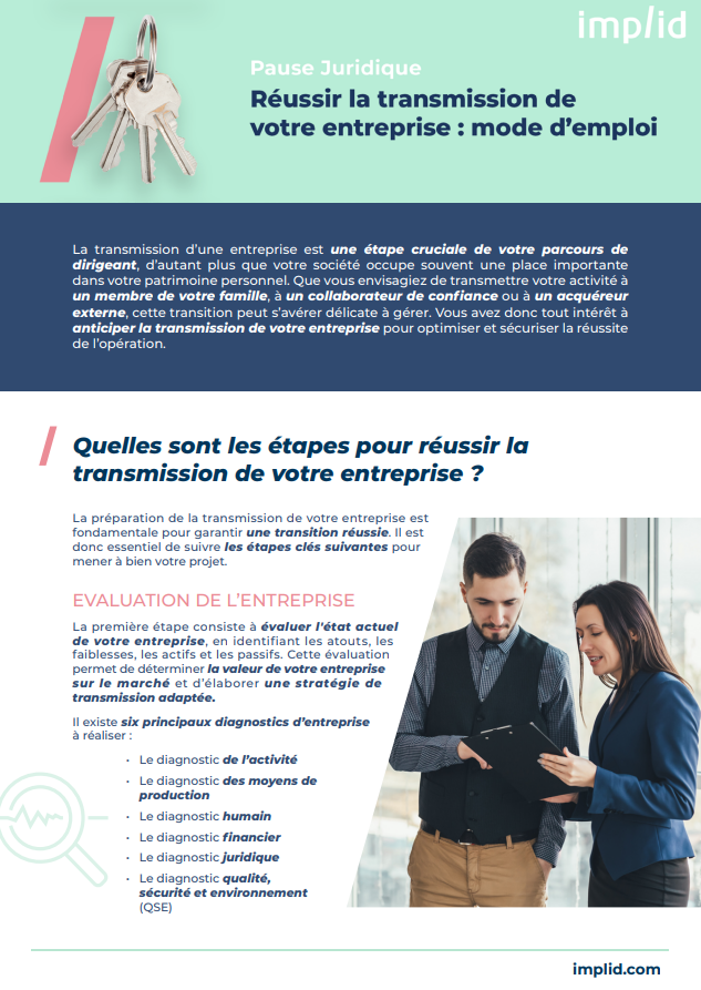 Transmission d'entreprise