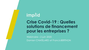 Webinar Covid19 solution de financement entreprises